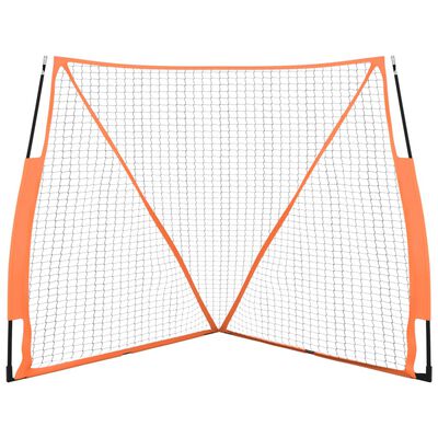 vidaXL Siatka do baseballa, pomarańczowo-czarna, 183x182x183 cm