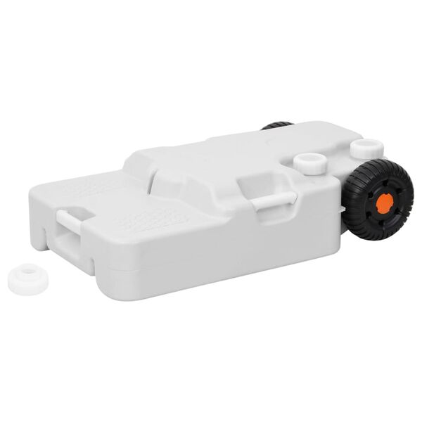 vidaXL Turystyczny pojemnik na wodę, na k&oacute;łkach, 30 L, szary