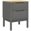 vidaXL Szafka nocna FLORO, szara, 45x39x57 cm, lite drewno sosnowe