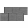 vidaXL Zestaw ogrodzeniowy 1045 x 186 cm WPC i aluminium Szary