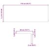 vidaXL Parapety 2 szt., surowe, 110x40x2 cm, lite drewno dębowe