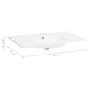 vidaXL Umywalka wpuszczana w blat, 900x460x105 mm, SMC, biała