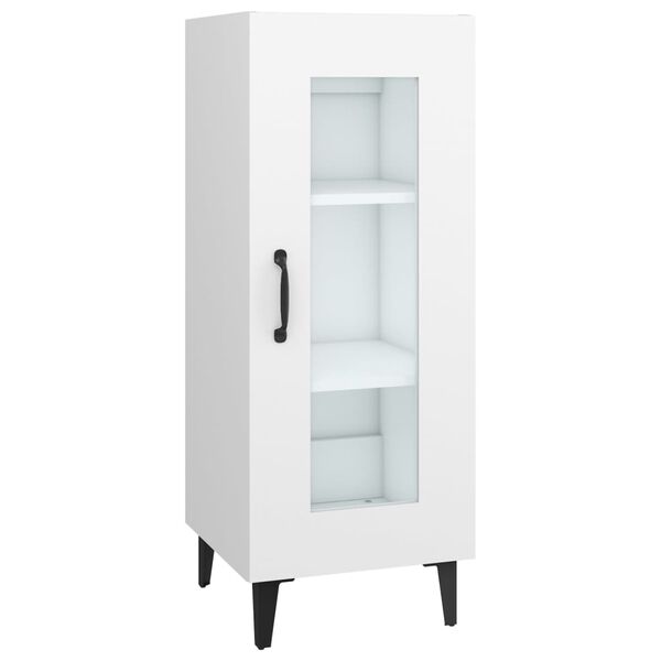 vidaXL Szafka, biała, 34,5x34x90 cm, materiał drewnopochodny