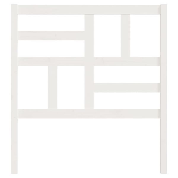 vidaXL Wezgłowie ł&oacute;żka, białe, 96x4x104 cm, lite drewno sosnowe