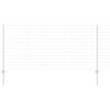 vidaXL Ogrodzenie z słupkiem Srebrny 1 x 10 m Stal