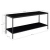 House Nordic Stolik pod TV Avery z 2 półkami, czarny
