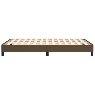 vidaXL Rama łóżka, ciemnobrązowa, 120x190 cm, tkanina