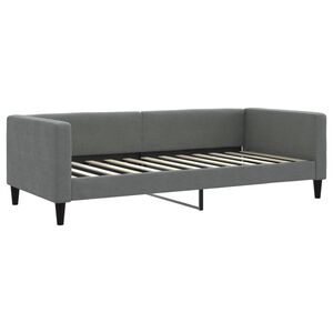 vidaXL Sofa z funkcją spania, ciemnoszara, 90x200 cm, obita tkaniną