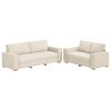 vidaXL Sofa 2 pcs Beżowy 220 x 80 x 84 cm Tkanina lniana