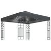 vidaXL Altana ze sznurem lampek LED, 3x3 m, antracytowa