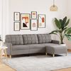 vidaXL 3-osobowa sofa z podn&oacute;żkiem, kolor taupe, 210 cm, tkaniną