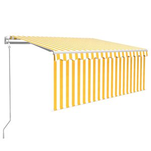 vidaXL Automatyczna markiza z zasłoną, LED i czujnikiem, 3x2,5 m