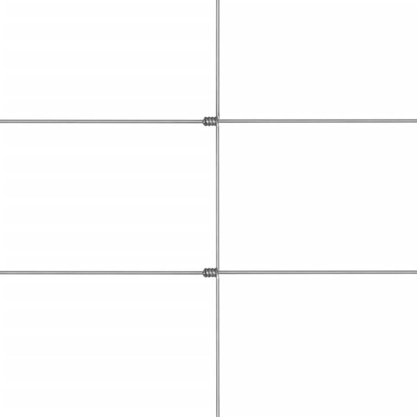 vidaXL Siatka ogrodzeniowa, galwanizowana stal, 50x1,6 m, srebrna