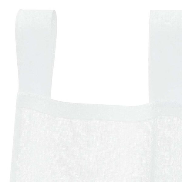 vidaXL Firany Voile z zasłonami 2 pcs Biały 245 x 140 cm Poliester