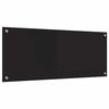 vidaXL Prz&oacute;d kuchenny Czarny 100 x 40 cm szkło hartowane