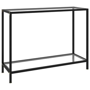 vidaXL Stolik konsolowy, przezroczysty, 100x35x75 cm, szkło hartowane