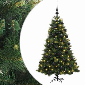 vidaXL Sztuczna choinka z bombką 120 cm 150 LED Ciepła biel