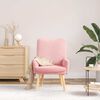 vidaXL fotel R&oacute;żowy 63 x 67 x 94 cm Tkanina owcza i sklejka