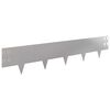 vidaXL Krawężnik do trawnika 10 pcs 100 x 20 cm Stal srebrny