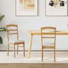 vidaXL Krzesło jadalniane 2 pcs Naturalny i jasny Drewno Gumowe