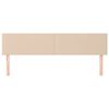 vidaXL Zagł&oacute;wki, cappuccino, 200x5x78/88 cm, sztuczna sk&oacute;ra