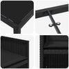 vidaXL Zestaw do jadalni w ogrodzie 5 pcs Czarny polirattan