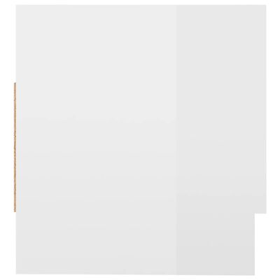 vidaXL Szafka, wysoki połysk, biała, 70x32,5x35 cm, płyta wiórowa