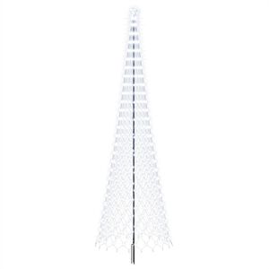 vidaXL Choinka świąteczna LED 500 cm 550 LED Zimna biel Żelazo Czarny