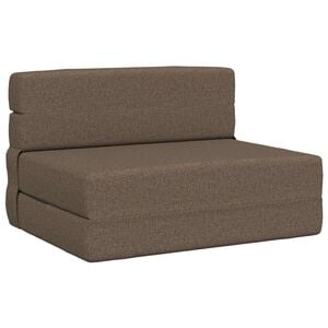 vidaXL Składana Sofa Ł&oacute;żko Szarobeżowy 70 x 72 x 60 cm tkanina