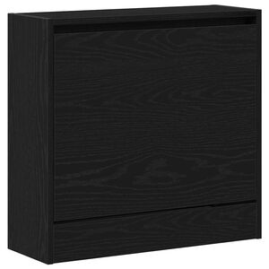 vidaXL Szafka na buty 60 x 21 x 57 cm Drewno inżynieryjne Czarny Dąb