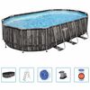Bestway Basen Power Steel z akcesoriami, owalny, 610 x 366 x 122 cm