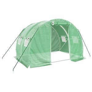 vidaXL Szklarnia ze stalową ramą, zielona, 6 m&sup2;, 3x2x2 m