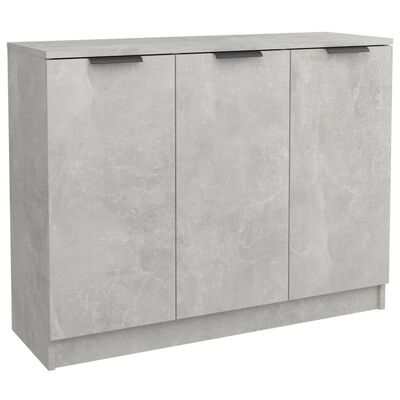 vidaXL Komoda, szarość betonu, 90,5x30x70 cm, materiał drewnopochodny