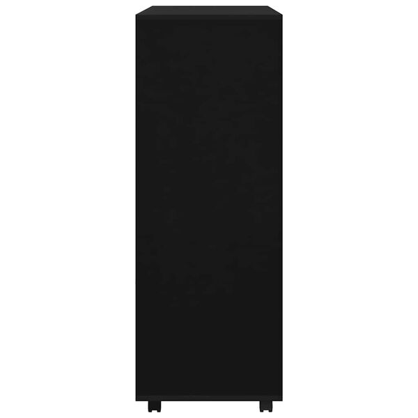 vidaXL Szafka, czarna, 80x40x110 cm, materiał drewnopochodny