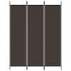vidaXL Parawan 3-panelowy, brązowy, 150x200 cm, tkanina