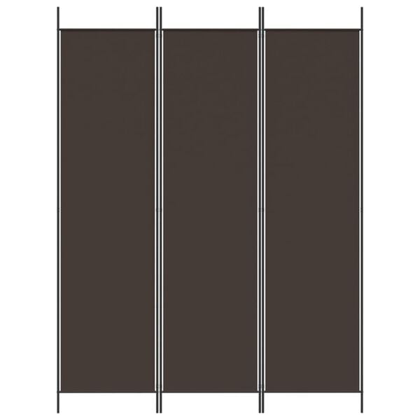 vidaXL Parawan 3-panelowy, brązowy, 150x200 cm, tkanina