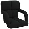 vidaXL Regulowany fotel na podłogę Czarny 58 x 62 x 58 cm tkanina