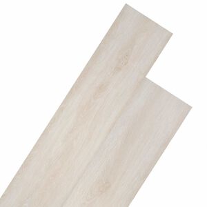 vidaXL Deski podłogowe Biały 5,26 m&sup2; 18 szt. PVC