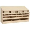 vidaXL Gniazdo dla kur, 4 przegrody, 106x40x59 cm, lite drewno sosnowe
