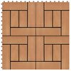 vidaXL Płytka Tarasowa 11 pcs Drewno tekowe 30 x 30 cm