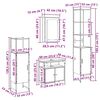 vidaXL Zestaw mebli łazienkowych z p&oacute;łką z drzwiami 4 pcs Dąb Sonoma