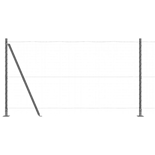 vidaXL Słupek ogrodzeniowy. 52 pcs Szary 3,2 x 3,2 x 130 cm