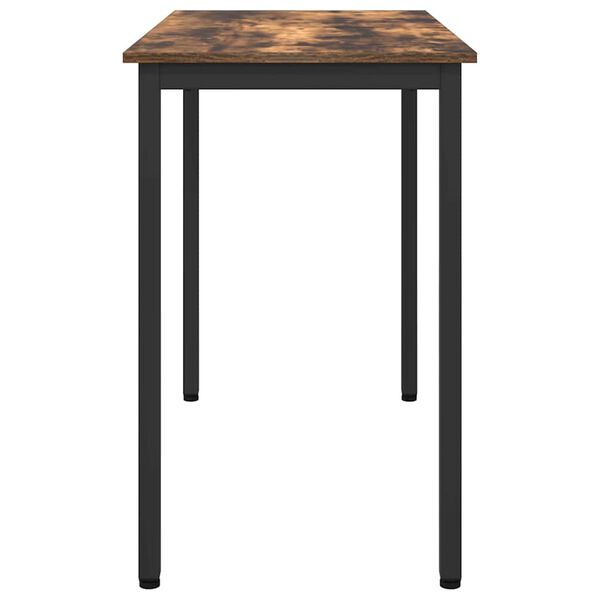 vidaXL st&oacute;ł Dąb wędzony 100 x 50 x 76,5 cm Drewno inżynieryjne i stal