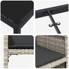 vidaXL Zestaw do jadalni w ogrodzie 9 pcs Jasnoszary polirattan