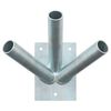 vidaXL Uchwyt na maszt flagowy Srebrny 10,5 x 7,5 x 0,2 cm Stal