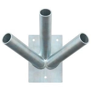 vidaXL Uchwyt na maszt flagowy Srebrny 10,5 x 7,5 x 0,2 cm Stal