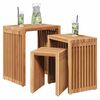 vidaXL St&oacute;ł Ogrodowy 3 pcs Brązowy 33 x 44,5 x 51 cm