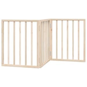 vidaXL Bramka dla psa składana 3 panele 150 cm drewno topolowe