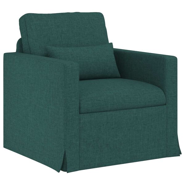 vidaXL Sofa 2 pcs Ciemna zieleń 158 x 78 x 80 cm tkanina