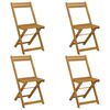 vidaXL Składane krzesła ogrodowe 4 pcs naturalny 40 x 53 x 80 cm